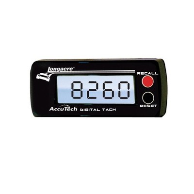 Longacre AccuTech Tachometer 0-10,000 3 1/2 in. wide x 1 1/2 in. tall 44391