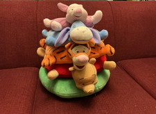 Disney Baby Winnie the Pooh Plush Ring Stacker  Toss Toy Set Rattle 5-pc