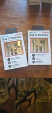 New Maxell Sync Up Type-C Wired Earbuds with Microphone, Black Lot of 2