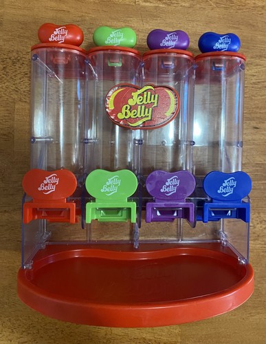 Jelly Belly Candy Dispenser 4 Slot Holder 2018 Display Case.