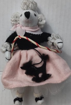 Poodle Dog with Pink Poodle Skirt Heart Felts Co Plush Stuffed Toy