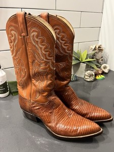 Justin Boots Men's Size 12 Brown Leather Western Cowboy Boots 9087