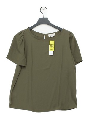 Loft Damen Top S Grün 100% Polyester Kurzarm Rundhals Basic