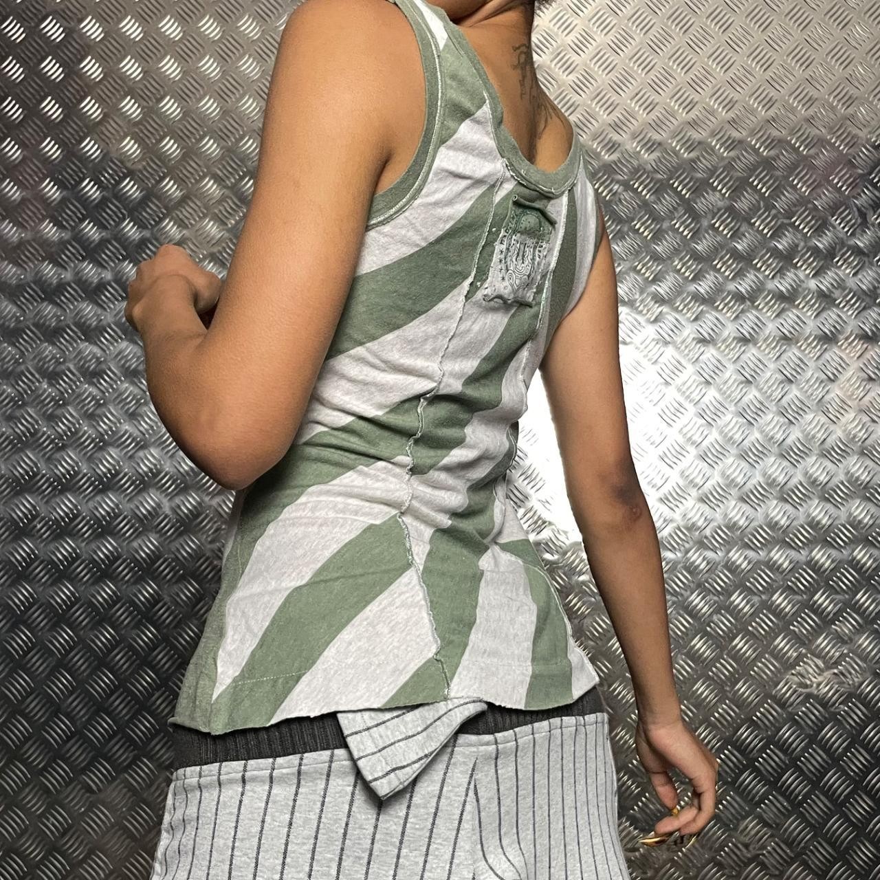 Marithé + François Girbaud Patchwork Striped Tank… - image 7