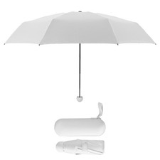 Mini Umbrella Small Pocket Compact Travel Parasol 8 Ribs Lightweight Case