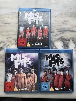 MISFITS STAFFEL 1-3 - DEUTSCH - BLU RAY - TOP ZUSTAND