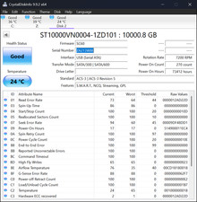 Seagate IronWolf 10TB NAS Internal HDD CMR 3.5in SATA 7200 RPM (ST10000VN0004)