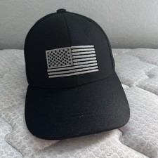 American Flag Baseball Cap-Black