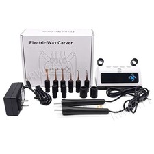 Electric Waxer Engraving Machine Dental Lab Dual-Pen Wax Knife Heater 6Pcs Tips