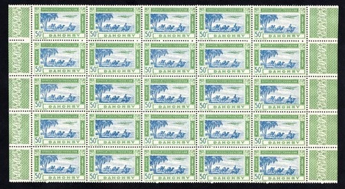 French colonies 1942 sheet of stamps Mi# 17 (5*5) MNH CV=127.5$