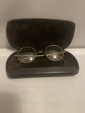 Vintage Early 1900s Eyeglasses Bifocals Metal Frames Round Lenses