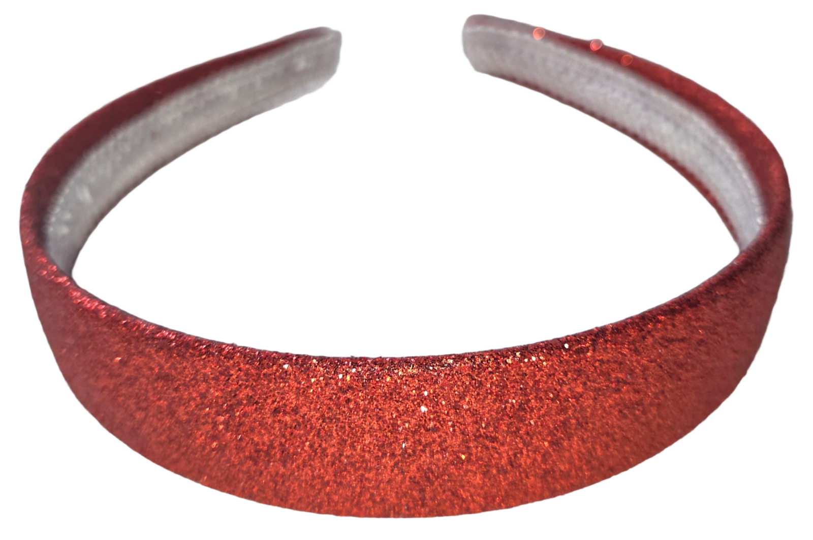 NEW Red Glitter Wide Alice Headband 2.5cm Fabric Plastic Hair Band