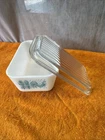 K•Vintage Pyrex 0502 Amish Butter Print Pattern Refrigerator Dish1 1/2  with Lid