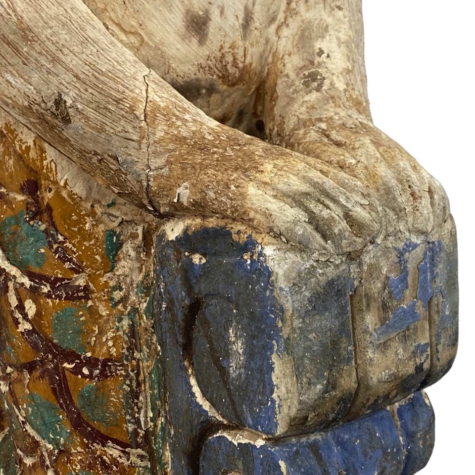 Cabeza de figura de barco montada en la pared sirena réplica antigua arte popular cabeza de mástil Foto 3 de 4