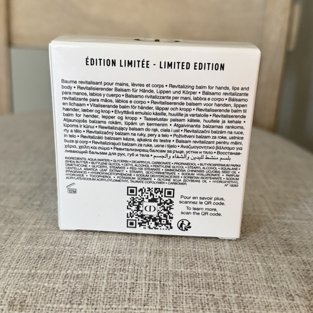 Dior Le Baume Pink Houndstooth 50ml – Limited Edition Hand & Lip