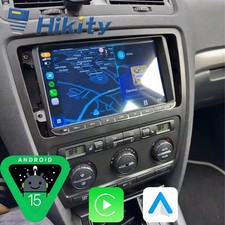 Autoradio 9" Apple Carplay Android 15 GPS Navigatore per 2 DIN VW GOLF 5 6 Passat Polo