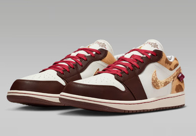Nike Air Jordan 1 Low SE Lunar New Year IQ5321-121 White Brown Men's Size Custom