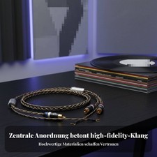 Tonearm Cable Silver Plated Phono Lead Single Crystal Copper