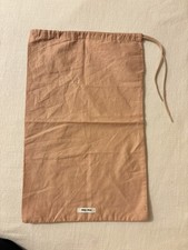 Miu Miu Dust Bag 14x8.5 Pink Cotton Drawstring Storage Pouch