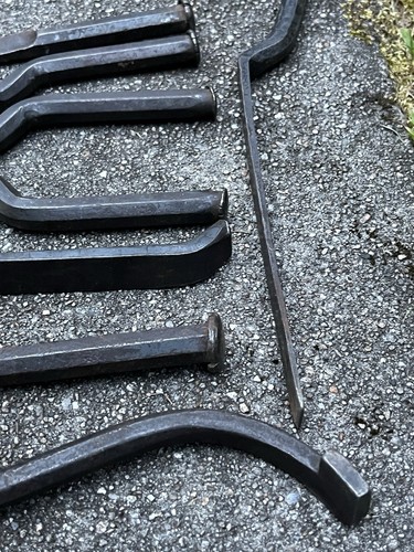 8 Vintage Iron Lead Caulking Yarning Boatbuilders Chisels - Plumbing Irons - Picture 11 of 16