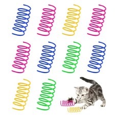 100 Pack Cat Spiral Spring, Cat Toys Spring for Indoor Cats, Plastic Coils Color