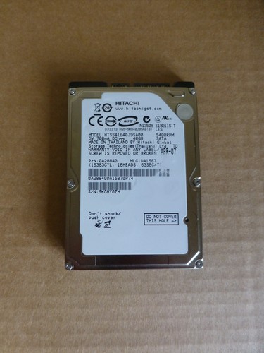 Hitachi 40GB 5400RPM SATA 2,5" Festplatte - HTS541640J9SA00 - getestet, gewischt