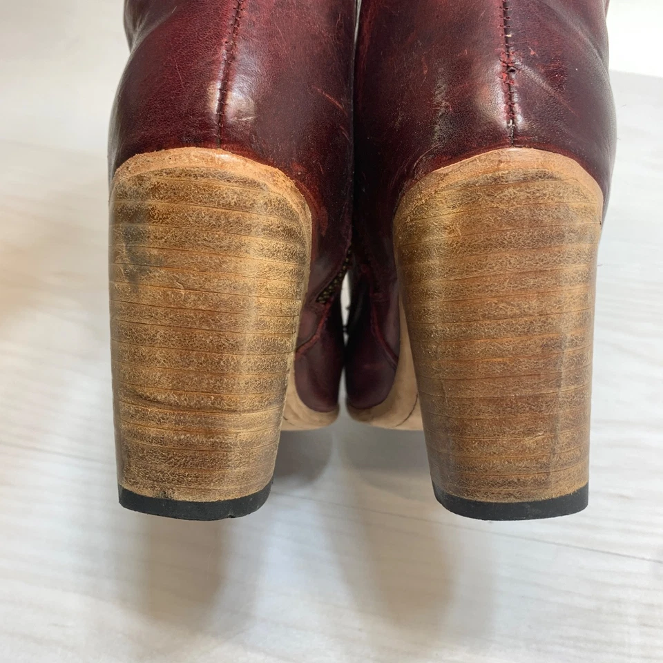 Botas Freebird Rebel Granny Core Cuero con Cordones Raras en Vino Talla 7 Foto 4 de 4