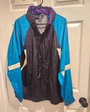 Claybrooke Sport Men's M Nylon Colorblock Windbreaker Full Zip Jacket 90s