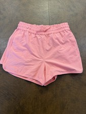 Athleta Girl Pink Casual Shorts XL/14, Polyester Blend, Drawstring, EG114