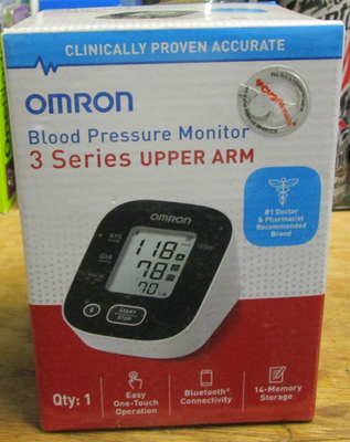 #ad Omron 3 Series Upper Arm Blood Pressure Monitor One Touch Bluetooth $29.99