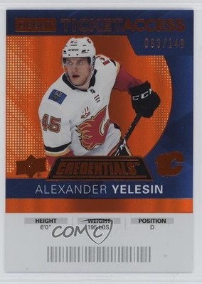 2021 Credentials 2020-21 Debut Ticket Access Orange /149 Alexander Yelesin 1q2k