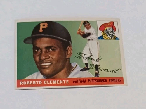 Vintage 1955 Topps #164 ROBERTO CLEMENTE Set Break NICE Pirates ROOKIE RC MLB
