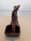 Vintage Pottery Brown Lady/Girl Wearing Large Hat Basket/Planter — photo 2