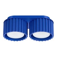 Deckenleuchte 2-Flammig Aluminium Marineblau Wohnzimmer 21 Cm GX53 Deckenlampe