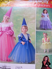 Simplicity 0414 CHILD'S PRINCESS WITCH COSTUMES Sewing Pattern Uncut Size 4-8