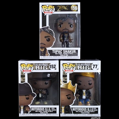 Funko Pop Rocks Bundle Notorious BIG B.I.G. Tupac 77 152 158 Tupac Biggie 2pac