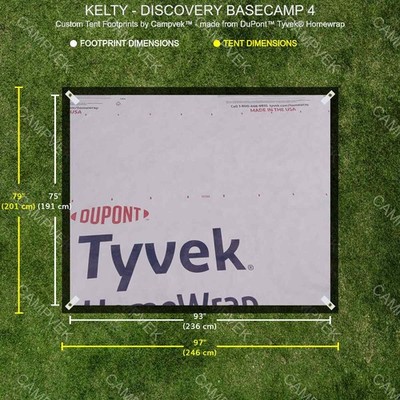 Tyvek Footprint for the KELTY DISCOVERY BASECAMP 4 Tent