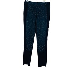 MARC BY MARC JACOBS Black Animal Print Tuxedo Stripe Trouser Pants 6 SMALL EUC