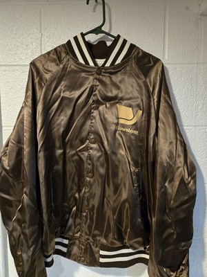 Yellostone Brown Bomber Jacket Mens L Used Nice Condition