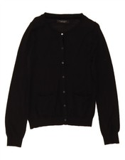 SIMONA BARBIERI Womens Twin-Set Cardigan Sweater UK 12 Medium Black Wool DD23