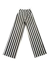Nasty Gal Stripe Tease Oversized Wide Leg Pants Women’s 2 Black White Striped