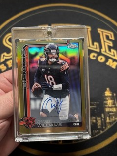 Caleb Williams 2025 Topps Chrome Auto Gold 28/50 True