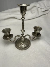 SOLID WHITE BRASS CANDLE 3 STICK FROM Z Y INDIA WORLD GIFT