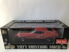1971 Mach 1 Mustang Ram Air Red Black 3603 Sun Star 118 Scale Nib Sealed