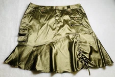 NWT Gypsy Jeans Womens Olive Streetwear Fusion Gothic Y2K Cargo Skirt Plus 22