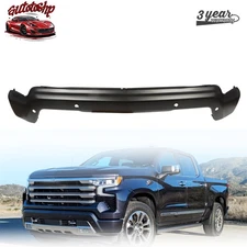 Steel Front Bumper Black For 2022-23 Chevrolet Silverado 1500 W/ Sensor Holes