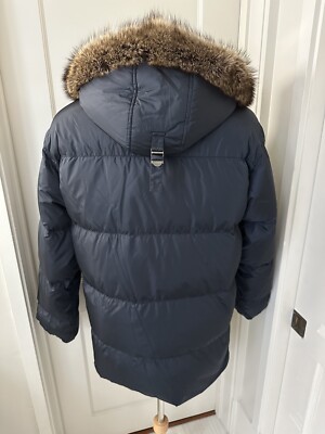 【関税＆送料込み】Prada Coats Men's Prada Sport 100% Down Coat w/ Genuine Raccoon Fur Trim