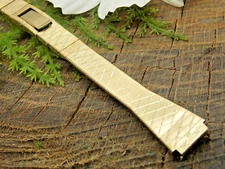 Vintage Pre-Owned Watch Band Butterfly Clsp Stainless Steel 11mm Bulova Accutron