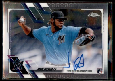 2021 Topps Chrome Jorge Guzman Miami Marlins RC Auto #RA-JGU | eBay