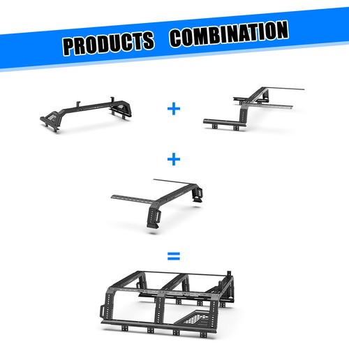 Modular Adjustable Overland Bed Rack Roll Bar For Chevy Ford Toyota Dodge Nissan - Picture 38 of 59